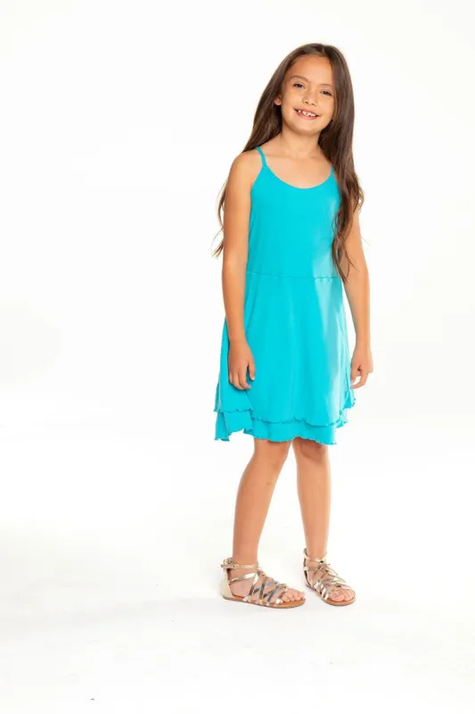 Girls Baby Rib Flouncy Cami Mini Dress sold by Chaser