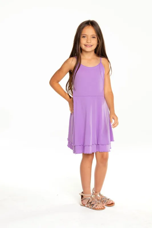 Girls Baby Rib Flouncy Cami Mini Dress sold by Chaser