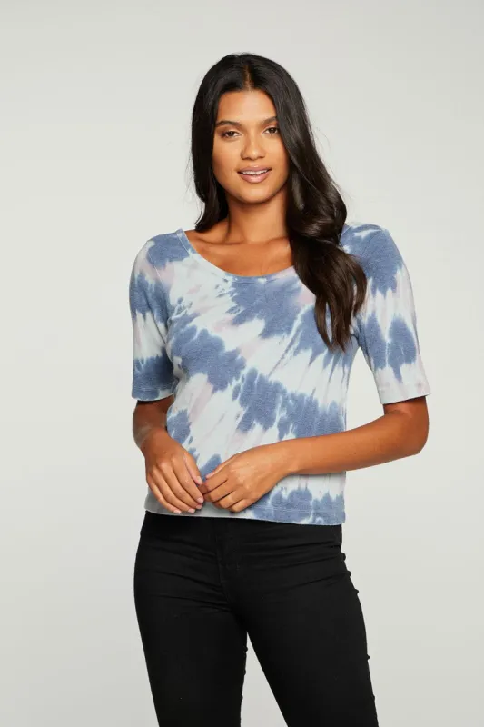 Vintage Rib Cropped Short Sleeve Scoop Back Tee sold by Chaser