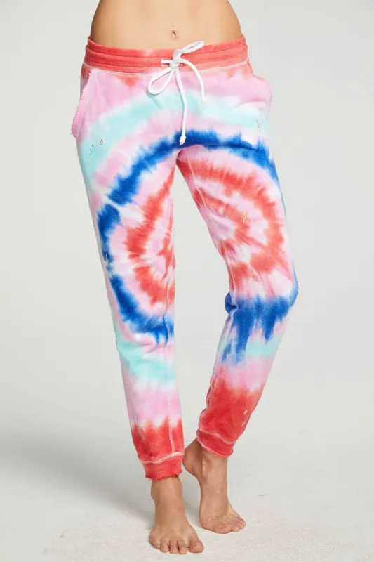 Tie Dye Bolts Pant sold by Chaser