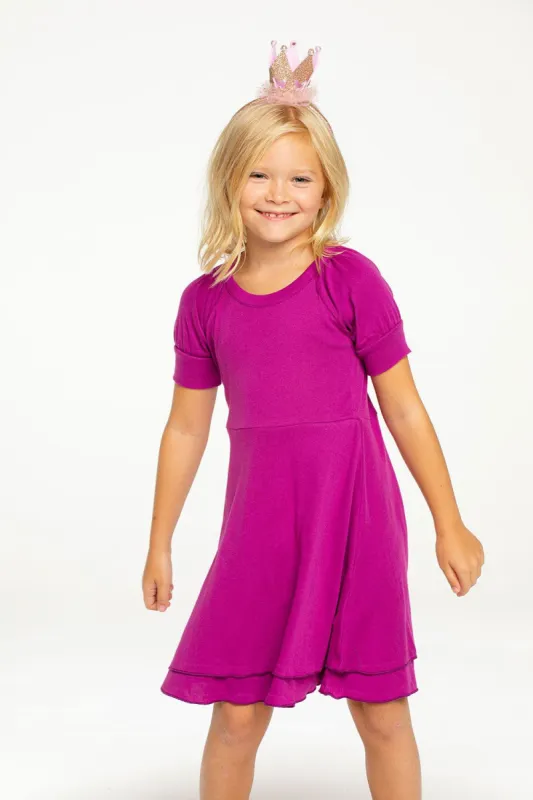 Girls Baby Rib Puff Sleeve Dress sold by Chaser