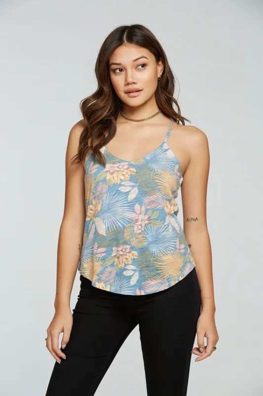 Slub Jersey V Neck Knot Back Shirttail Cami sold by Chaser