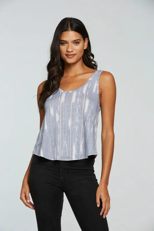 Linen Jersey Flouncy Double Scoop Tank sold by Chaser