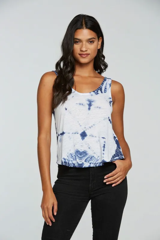 Linen Jersey Flouncy Double Scoop Tank sold by Chaser