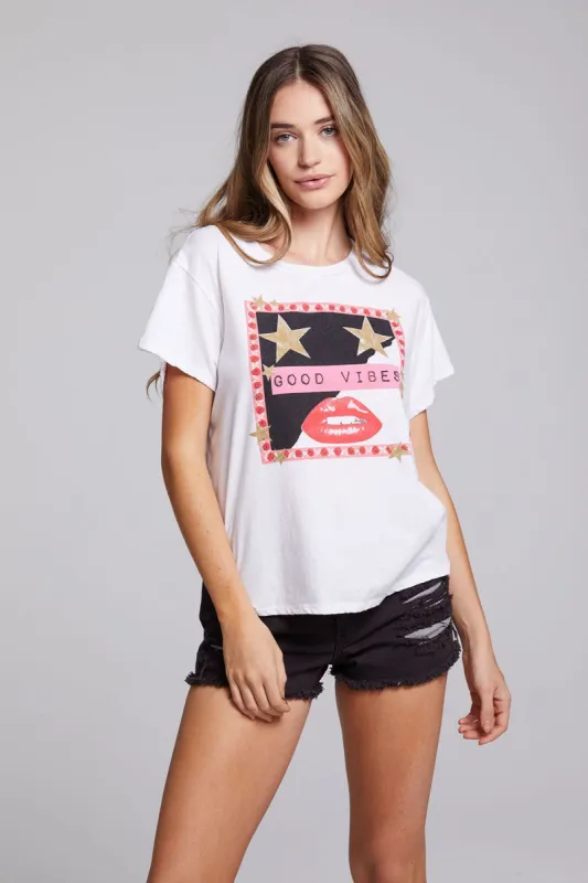Good Vibes Collage Tee sold by Chaser