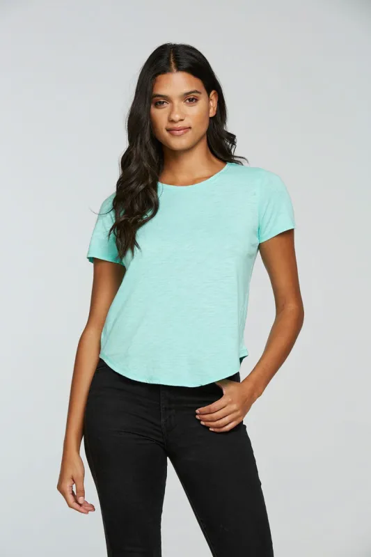 Gauze Jersey Short Sleeve Hi Lo Shirttail Tee sold by Chaser