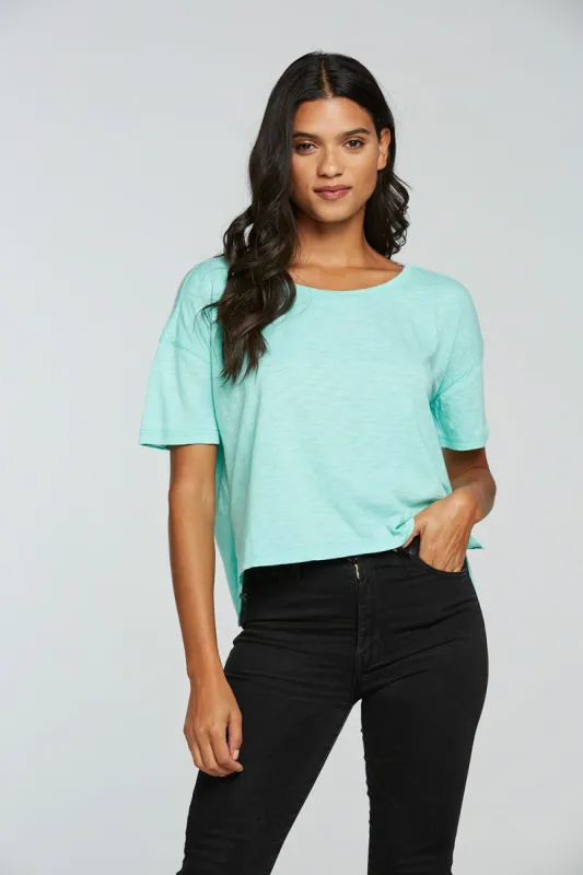 Gauze Jersey Boxy Short Sleeve Hi Lo Tee sold by Chaser