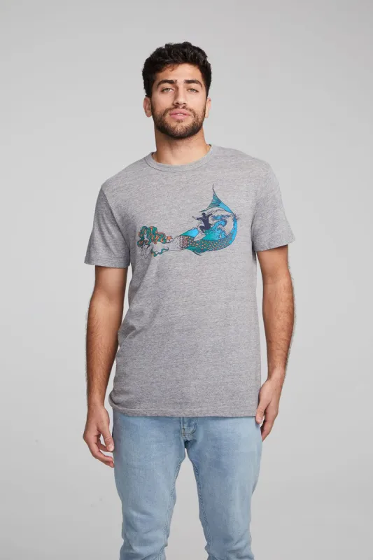 Mermaid Surf Crew Neck Tee sold by Chaser