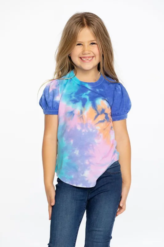 Girls Recycled Vintage Jersey Puff Short Sleeve Shirttail Tee sold by Chaser