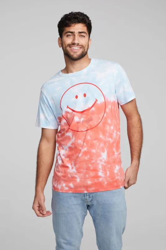 Coca-Cola Tie Dye Smile Crew Neck Tee sold by Chaser