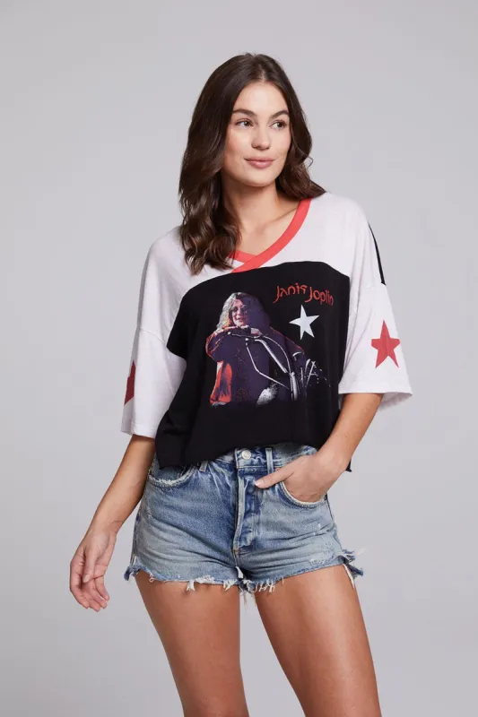 Janis Joplin Classic Motorcycle Levi Tee sold by Chaser