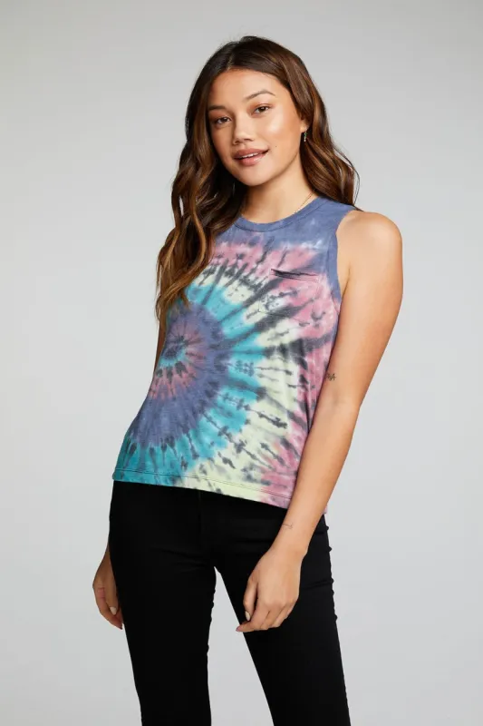 Recycled Vintage Jersey Low Armhole Pocket Muscle sold by Chaser