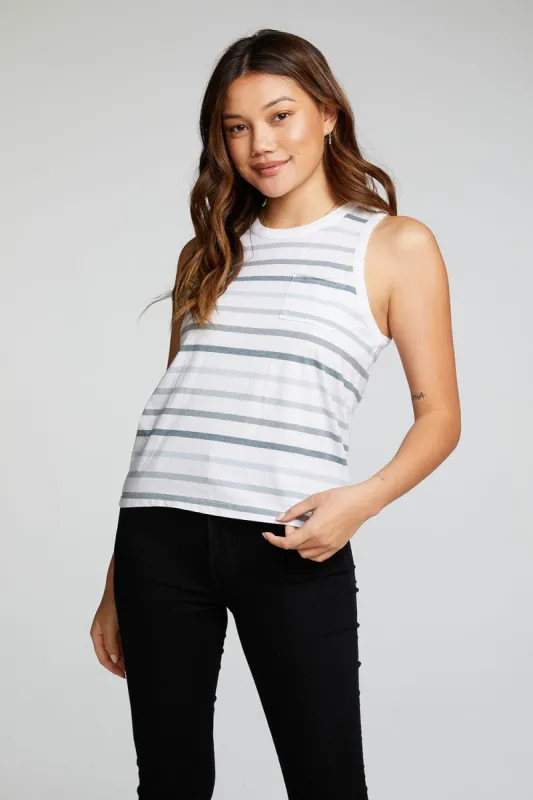 Recycled Vintage Jersey Low Armhole Pocket Muscle sold by Chaser