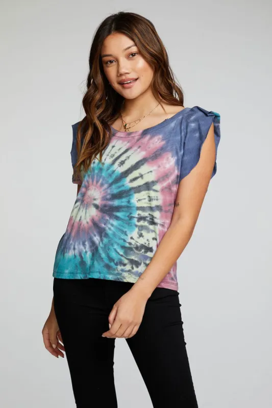 Recycled Vintage Jersey Flutter Sleeve Raglan Tee sold by Chaser