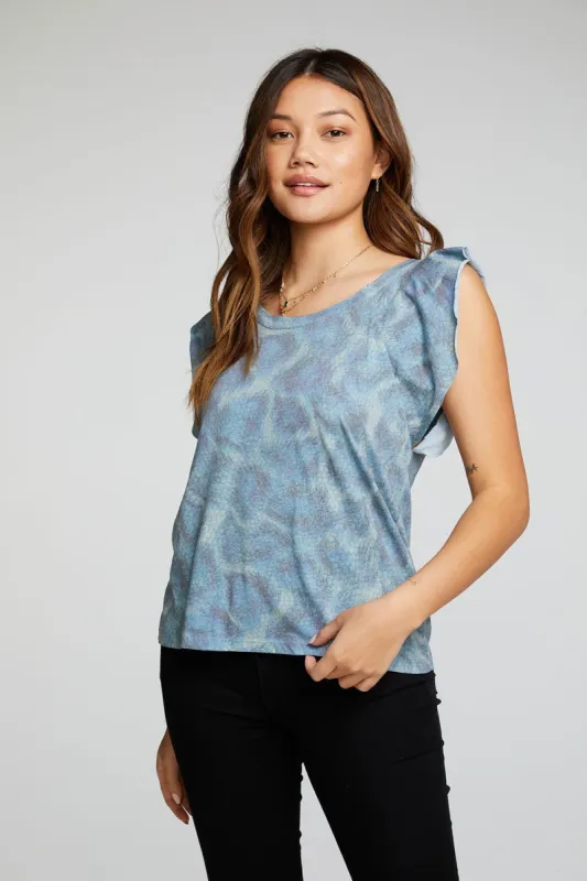 Recycled Vintage Jersey Flutter Sleeve Raglan Tee sold by Chaser