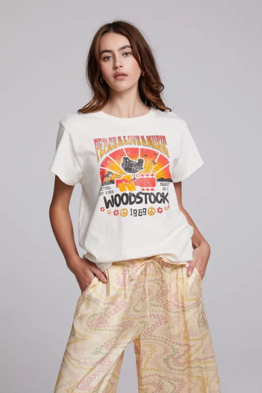Woodstock Peace & Love & Music Tee sold by Chaser