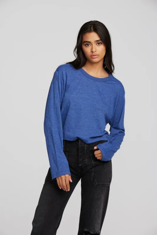 Triblend Cropped Long Sleeve Tee sold by Chaser