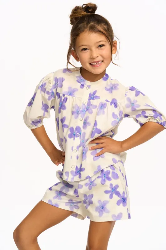 Lavender Watercolor Floral Top sold by Chaser