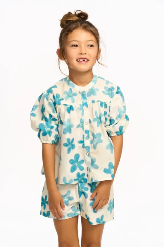 Blue Watercolor Floral Top sold by Chaser