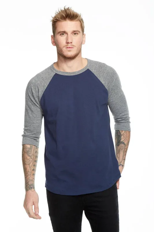 MENS BLOCKED 3/4 RAGLAN TEE made by Chaser