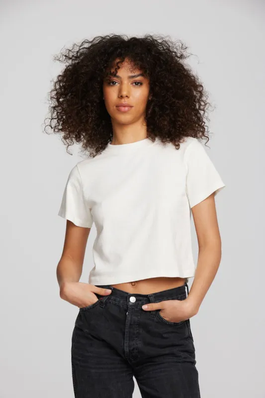 Coast Cotton Jersey Mockneck Tee with Rib sold by Chaser