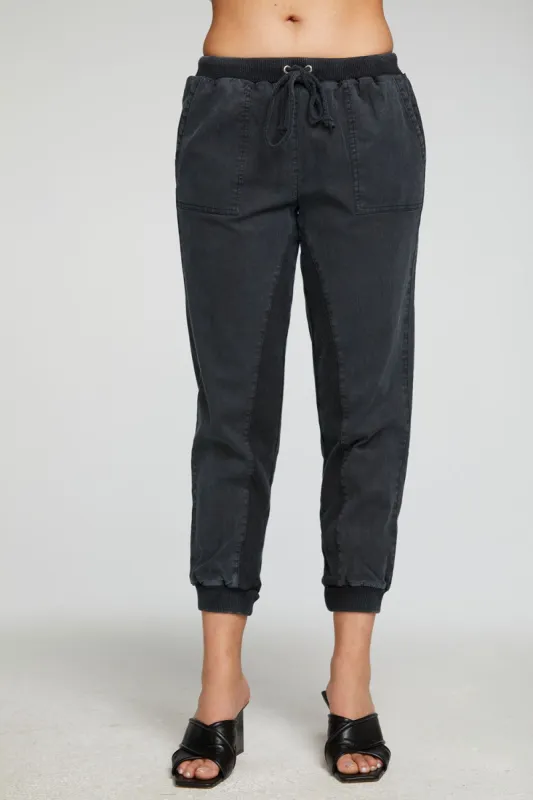 Stretch Twill Terry Panel Pant with Rib sold by Chaser