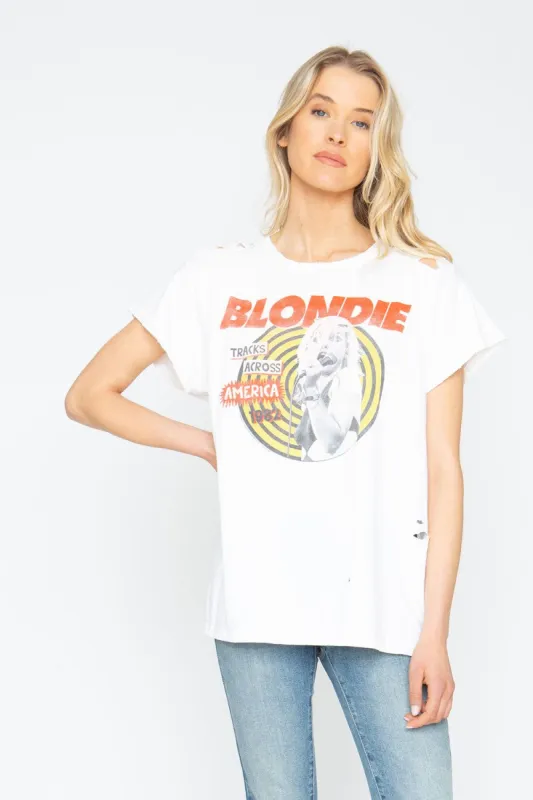 Blondie "Tracks Across America" Distressed Crew Tee sold by Chaser