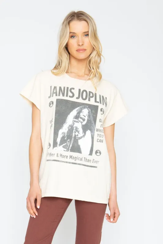 Janis Joplin "Wilder & More Magical" Crew Tee sold by Chaser