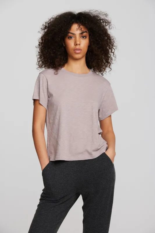 Gauze Jersey Crewneck Tee with Rib Neckband sold by Chaser