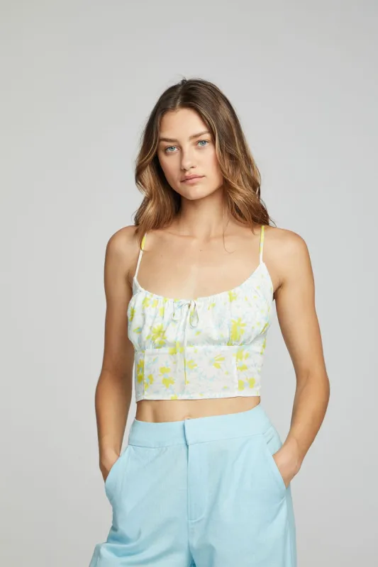 Alana Tank Top - Baby Blue Daisy Floral sold by Chaser
