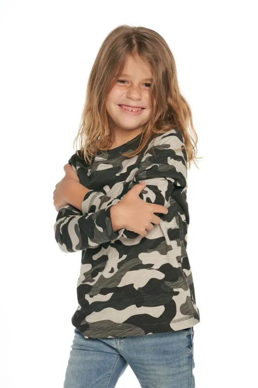 Boys Gauze Jersey Long Sleeve Crew Neck Tee sold by Chaser
