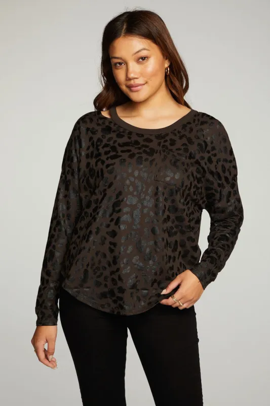 Recycled Vintage Jersey Vented Long Sleeve Drop Shoulder Shirttail sold by Chaser