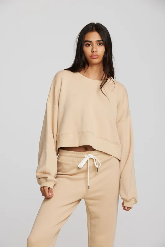 Zuma Cotton Terry Crewneck Pullover with Rib sold by Chaser
