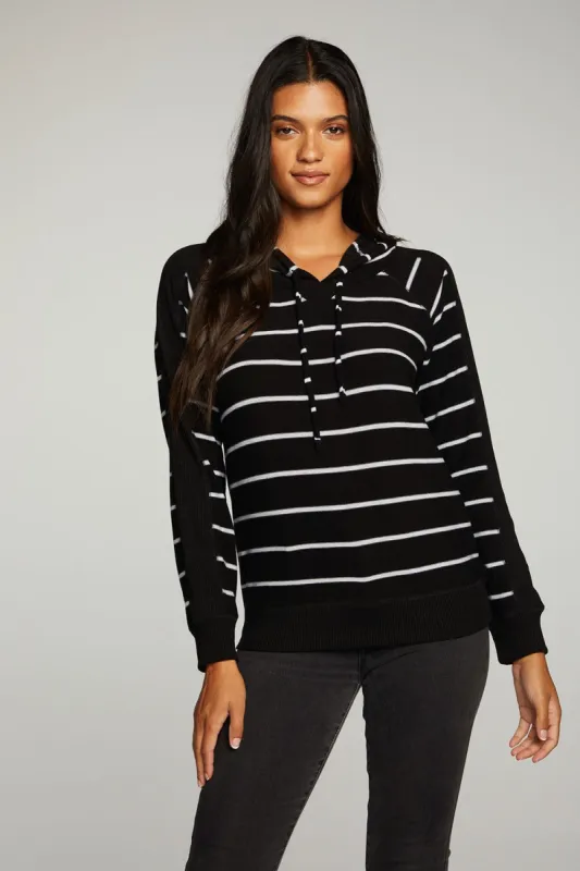 Recycled Cozy Knit Long Sleeve Pullover Hoodie with Rib sold by Chaser