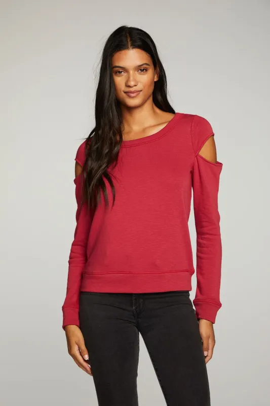 Slub French Terry Vented Long Sleeve Pullover sold by Chaser