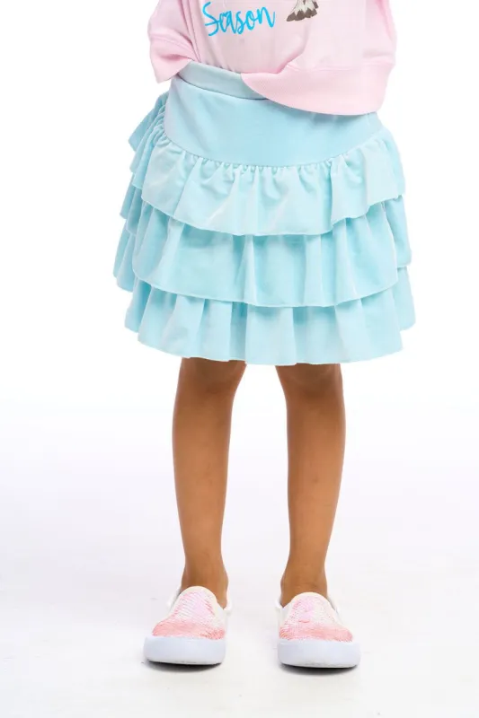 Stretch Velvet Flouncy Skort sold by Chaser