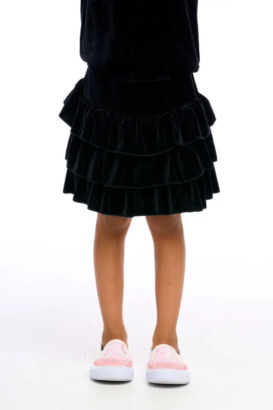 Stretch Velvet Flouncy Skort sold by Chaser