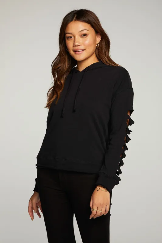 Cotton Fleece Vented Long Sleeve Pullover Hoodie sold by Chaser