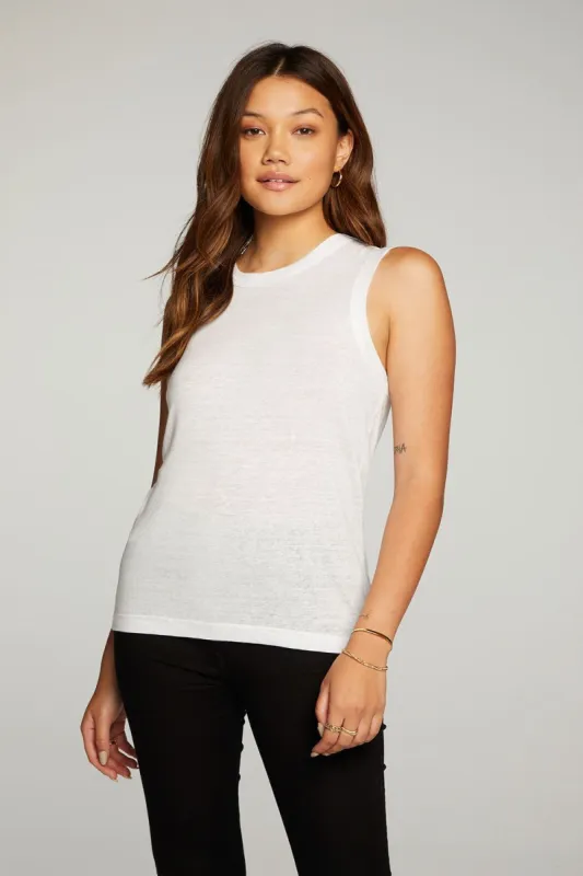 Linen Jersey Muscle Tank sold by Chaser