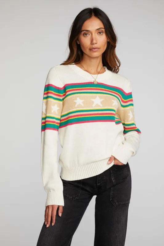 Star Stripe Sweater sold by Chaser