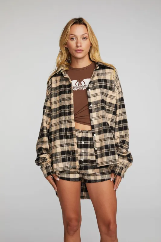 Flannel Long Sleeve Button Down Shirt sold by Chaser