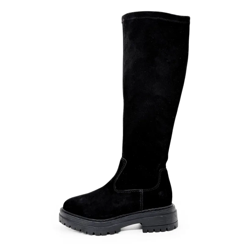 Fiona Lug-Sole Tall Nubuck Boots sold by chelsea crew