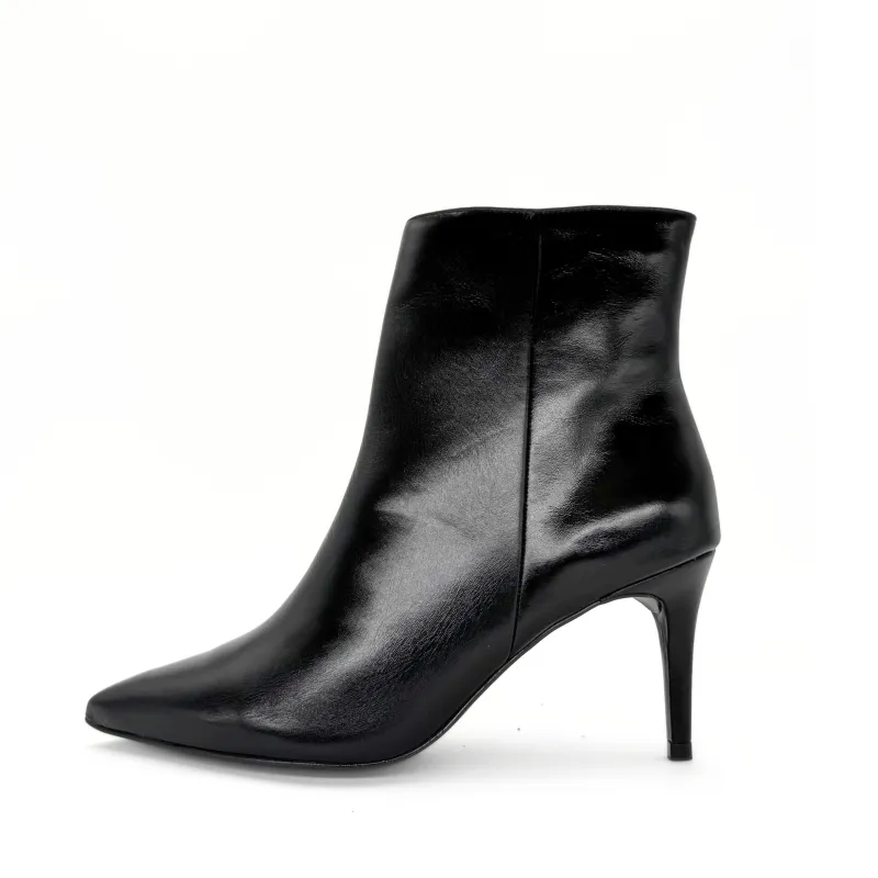 Jennifer Shiny Leather Booties sold by chelsea crew