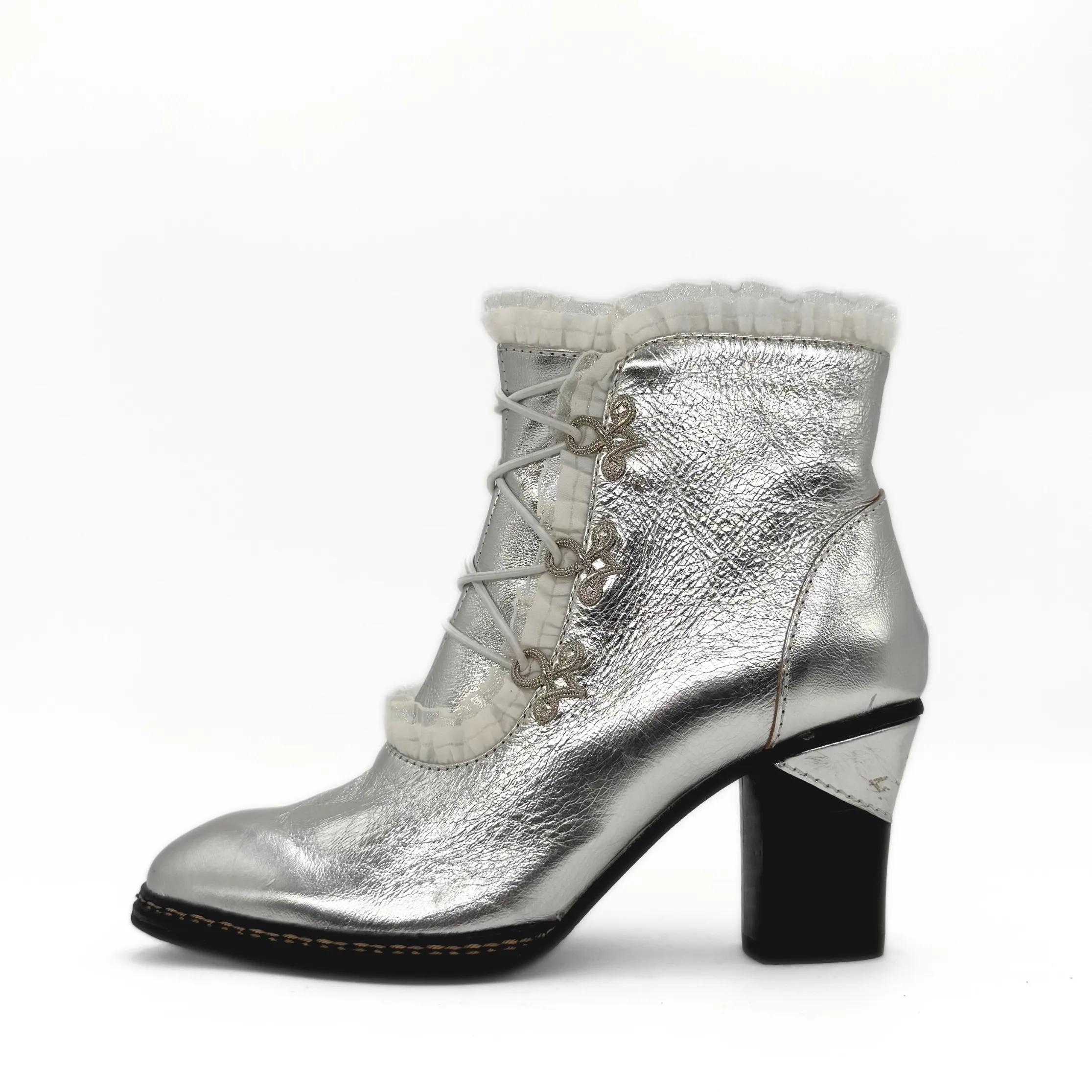 Galleria Metallic Victorian Booties sold by chelsea crew product image thumbnail 3