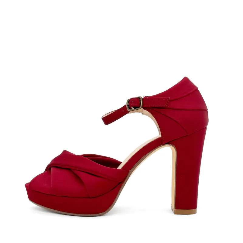 Gloria Satin Heels sold by chelsea crew