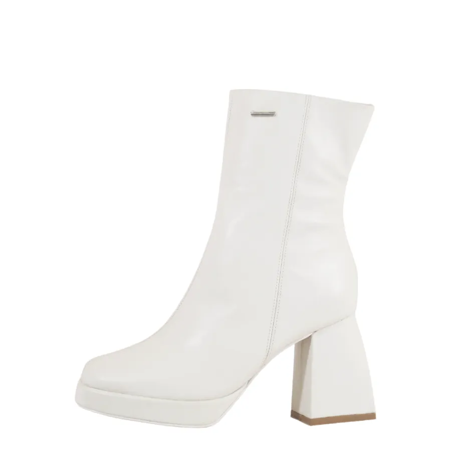 Valerie Molded Leather Booties sold by chelsea crew