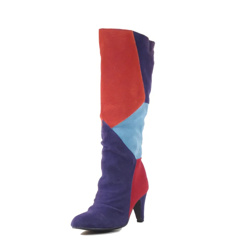Samira Patchwork Tall Heeled Boots sold by chelsea crew