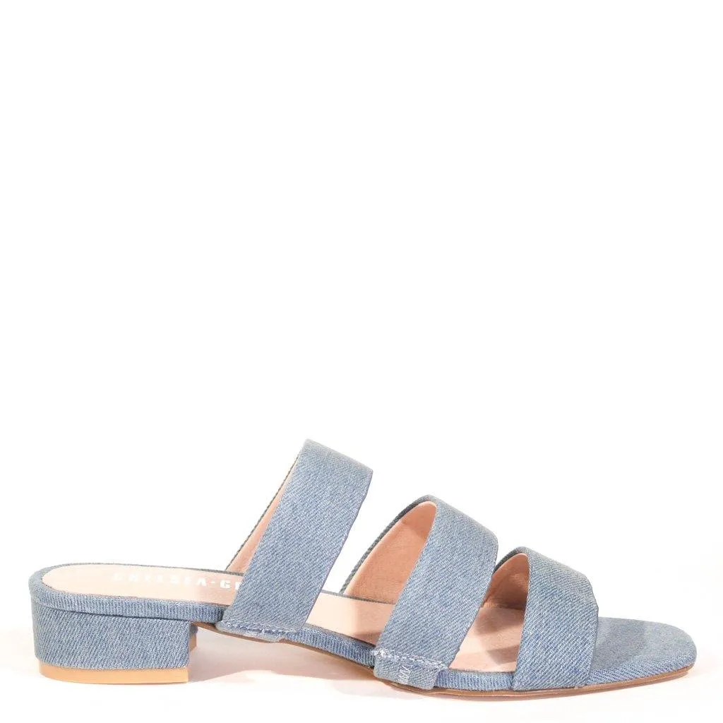 April Denim Sandal Mules sold by chelsea crew product image thumbnail 3