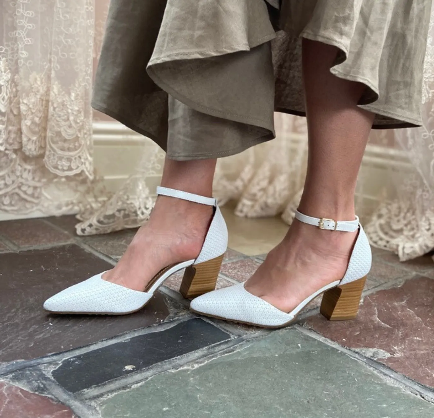 Miracle Woven Block Heeks sold by chelsea crew product image thumbnail 2