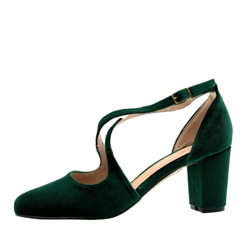 Oren Velvet Mary Jane Heels sold by chelsea crew